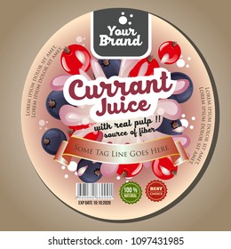 currant juice label sticker