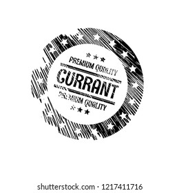 currant premium quality emblem, label, badge. premium quality package label. vintage stamp. designed for currant product