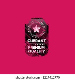 currant premium quality emblem, label, badge. premium quality package label. vintage stamp. designed for currant product