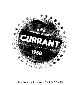 currant premium quality emblem, label, badge. premium quality package label. vintage stamp. designed for currant product