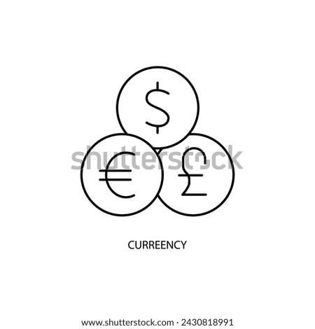 curreency concept line icon. Simple element illustration. curreency concept outline symbol design.
