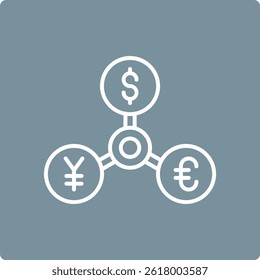 Currencies vector icon. Can be used for printing, mobile and web applications.