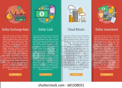 Currencies Vertical Banner Concept