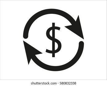 currency, arrows, icon, vector illustration eps10