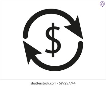 currency, arrows, icon, vector illustration eps10