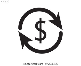 currency, arrows, icon, vector illustration eps10