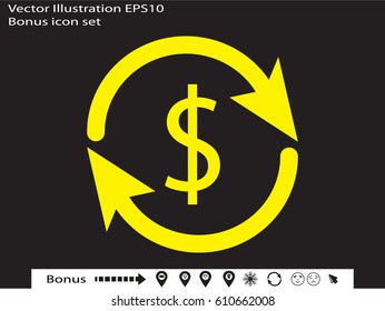currency, arrows, icon, vector illustration eps10