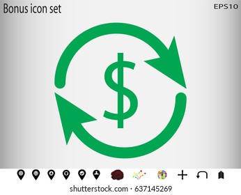 currency, arrows, icon, vector illustration eps10