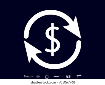 currency, arrows, icon, vector illustration eps10