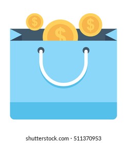 Currency Bag Vector Icon
