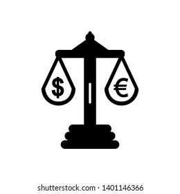 Currency Balance icon vector on white background  