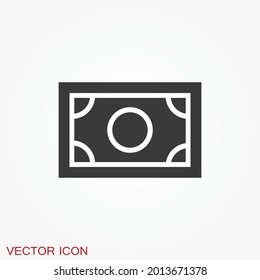 Currency Banknotes vector icon. Illustration style is a flat iconic