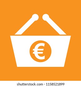 Currency basket icon stock vector illustration, EPS10.