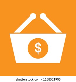 Currency basket icon stock vector illustration, EPS10.