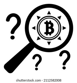 Currency Bitcoin Flat Icon Isolated On White Background