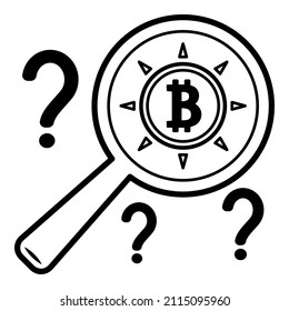 Icono plano de bitcoin de moneda aislado en fondo blanco
