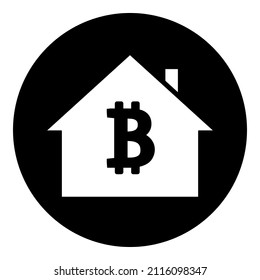 Currency Bitcoin Flat Icon Isolated On White Background