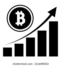 Icono plano de bitcoin de moneda aislado en fondo blanco