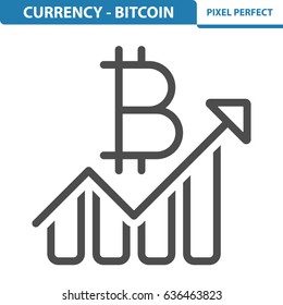 Currency - Bitcoin Icon. Professional, pixel perfect icons optimized for both large and small resolutions. EPS 8 format. 12x size for preview.