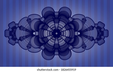 Currency Blue color badge. Bars classic background. Illustration. 