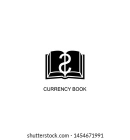 currency book icon vector black design
