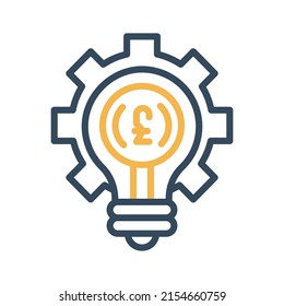 currency Bulb Vector icon which is suitable for commercial work and easily modify or edit it

