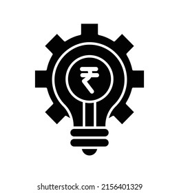 currency Bulb Vector icon which is suitable for commercial work and easily modify or edit it

