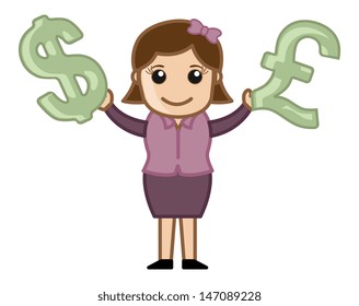 Currency Business - Vector Illustration
