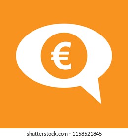 Currency chat icon stock vector illustration, EPS10.