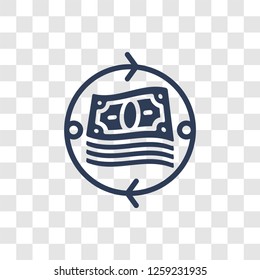 currency circulate icon. Trendy currency circulate logo concept on transparent background from Cryptocurrency economy and finance collection