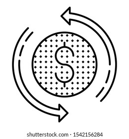 Currency in circulation Concept, total money supply Vector icon design