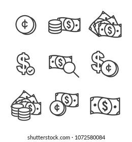 Currency Circulation or money exchange rate icon w dollar bill