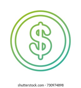 currency coin dollar money cash icon