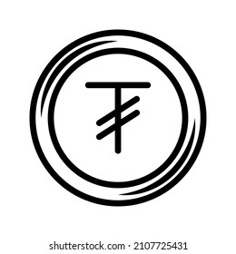currency or coin icon with outline style, which can be used for your project purposes