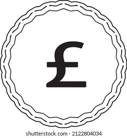 currency coin symbol shaped vector illustration