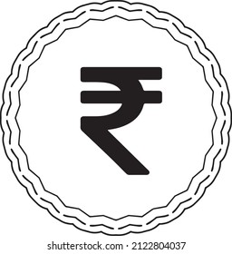 currency coin symbol shaped vector illustration