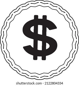 ilustración vectorial en forma de símbolo de moneda
