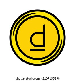 Currency or coin-related icons that use a filled outline style are perfect for your design projects