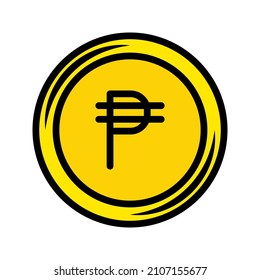 Currency or coin-related icons that use a filled outline style are perfect for your design projects