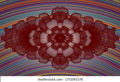 Currency colorful emblem. Showy delicate background. Illustration. 