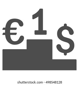 Currency Competition icon. Vector style is flat iconic symbol, gray color, white background.