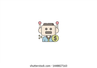 Currency concept icon in trendy flat style isolated on white background. Currency concept symbol. Vector illustration