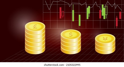 Currency concept, Stock market and money plan, exchange for goods and services in economic situation.
