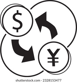 conversión de moneda, conceptos de negocio para el sector de la construcción que presentan diseños planos e iconos de arte de línea.