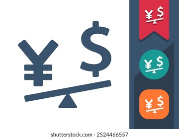 Currency, Currency Conversion, Exchange Rate Icon. Professional, pixel perfect icon. EPS 10 format.