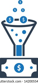 Currency Conversion Icon. Money  Exchange Icon. Lead conversion icon. Simple element illustration