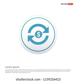 Currency Convert Icon Hexa White Background icon template - Free vector icon