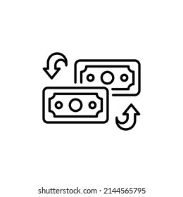 icono del convertidor de divisa en vector. logotipo