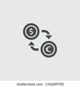 Currency converter vector icon illustration sign