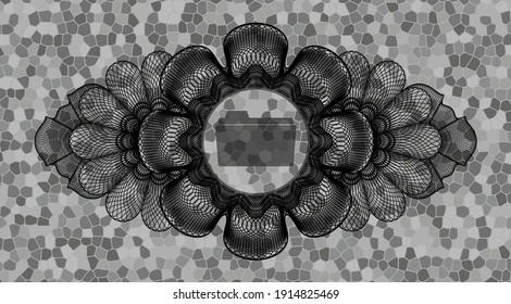 Decoración de moneda icono de carpeta abierta dentro de la pared de piedra gris símbolo realista. Fondo Rock chic. Ilustración intensa. 